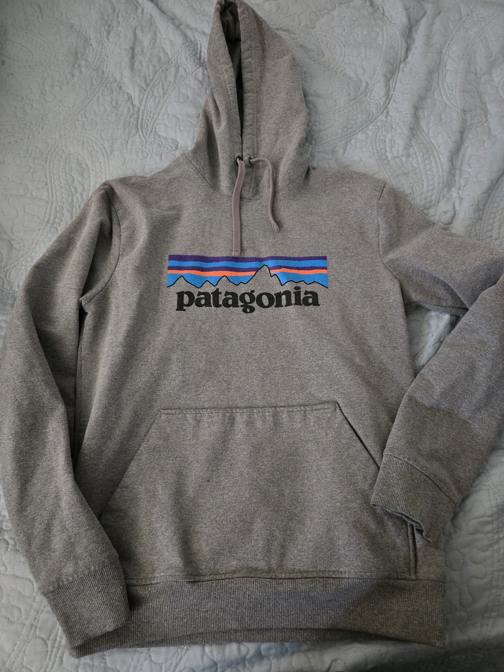 Patagonia P-6 Logo Uprisal Hoody Size Small Grey Color